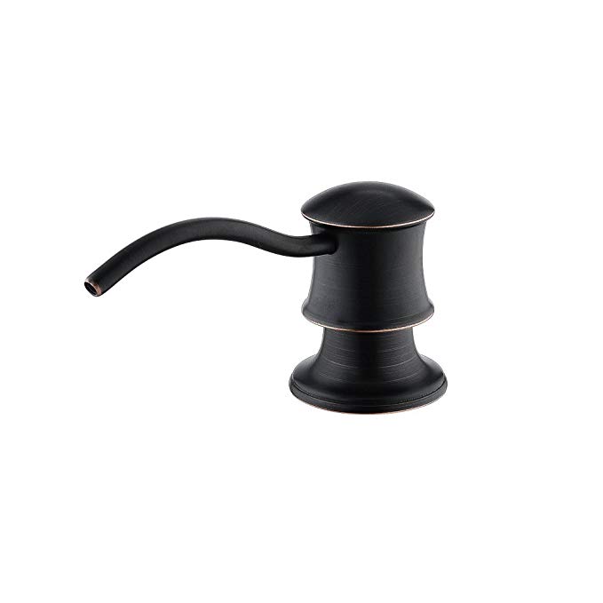 HOMESHOW Best Copper Sink Soap Dispenser With 13Oz Bottle Capacity,ORB Finished C03 1141