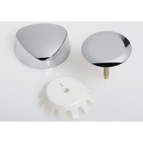 Geberit 151.550 TurnControl Overflow Drain Trim Kit with Plastic Handle, Polished Chrome