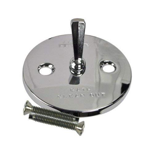 Pfister 960-041 19 Series Bathtub Drain Overflow Plate Sub Assembly with Screws, Polished Chrome