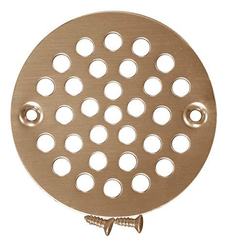 Plumbest C60-810 Stamped Decorative Finish Shower Drain Strainer, Polished Brass