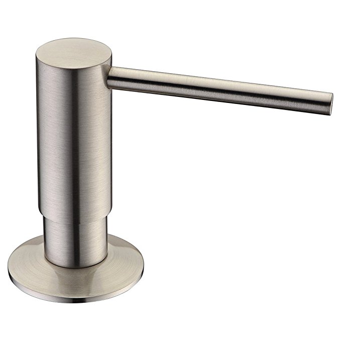 Avola Solid Brass Pump Head Kitchen Sink Soap Dispenser,Brushed Nickel