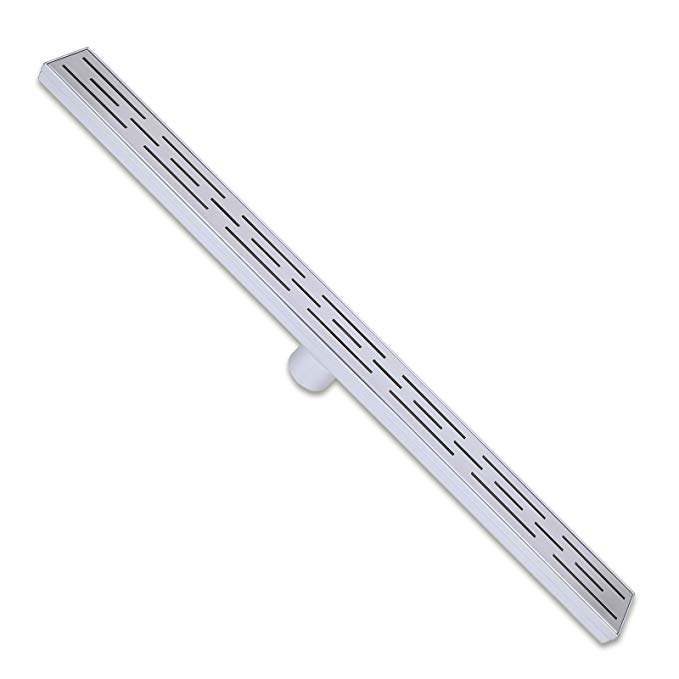 ZOIC Stylish Closed Design Linear Insert Floor Grate Bathroom Shower Waste Drain-304 stainless steel (27.55'(700mm))