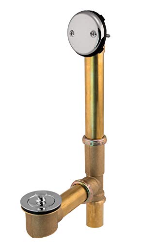 American Valve TD5CRTC Bath Drain 1-1/2 Inch Twist and Close Brass Trim, Chrome