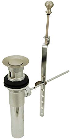 Lavatory Sink Drain, Pop-up Drain, Satin Nickel Finish - By Plumb USA