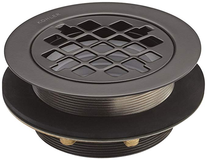 Kohler K-9132-2BZ Shower Drain with Grid Strainer, Oil Rubbed Bronze