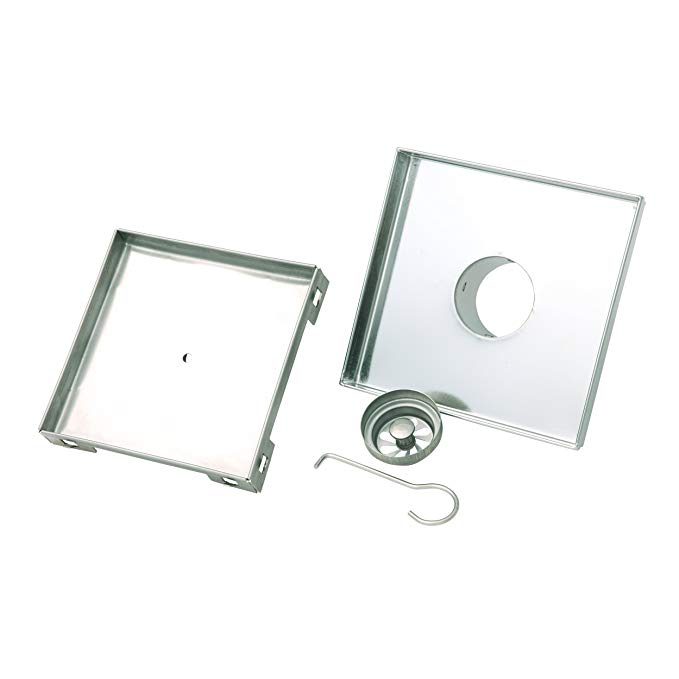 BOANN BNSDC16 Contemporary/Modern Invisible Style 304 Tile Insert Square Shower Drain, 6