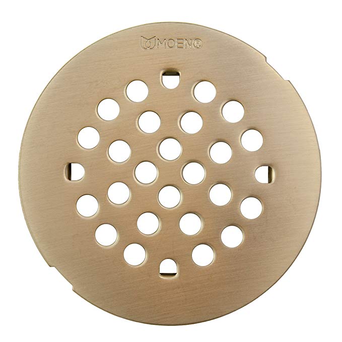 Moen 101663BNMOENF Kingsley 4-1/4-Inch Snap-In Shower Drain Cover, Brushed Nickel