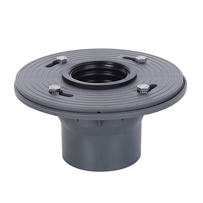 KDrain 2-Inch PVC Sub Drain Shower Drain Base Flange, No Hub Design for 2