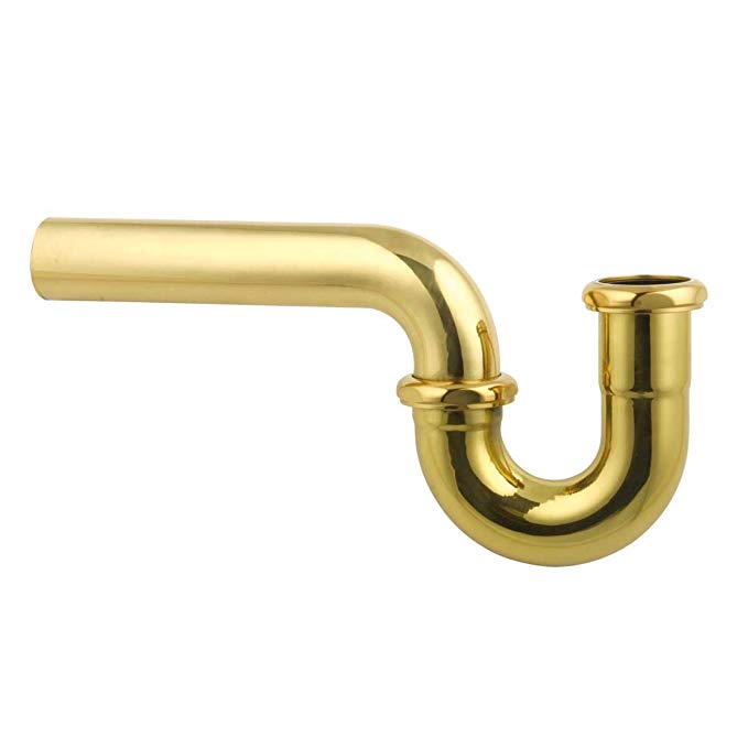 Bathroom Sink P Trap Bright Brass 1 1/2