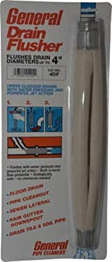 General Wire 4DF 4-Inch Drain Flusher Flush Bag, Small, White