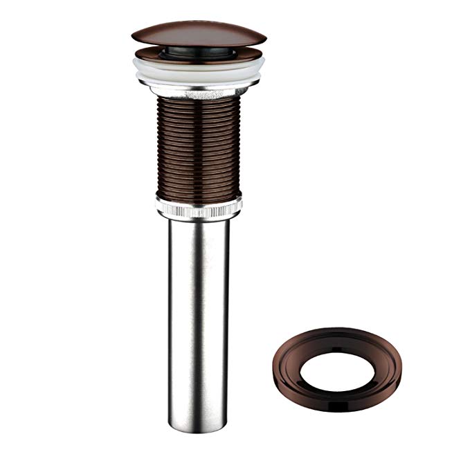 VIGO Bathroom Faucet Vessel Vanity Sink Pop Up Drain Stopper without Overflow and Mounting Ring, Oil Rubbed Bronze