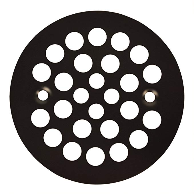 Oil Rubbed Bronze Round Shower Grate Drain 4-1/4