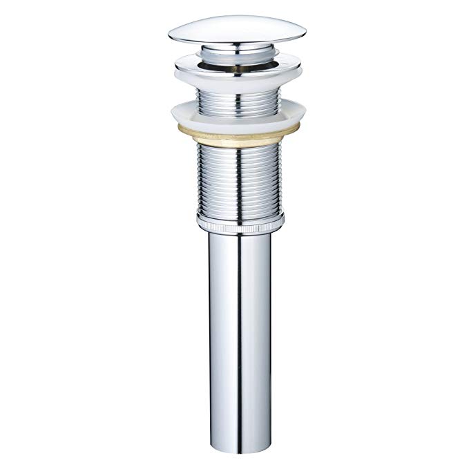 Yosemite Home Decor YP05DR-PC Pop up Drain Stopper without Overflow, Polished Chrome