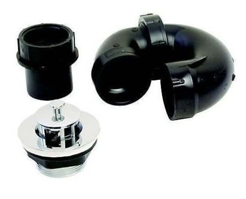 Mobile Home / Rv P118c Black ABS Plastic Drain Kit for Tub or Shower Chrome