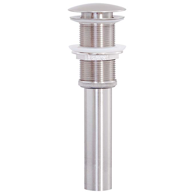 Novatto Brushed Nickel Umbrella Drain Less Overflow