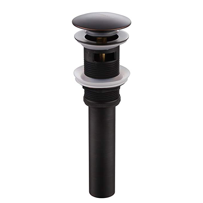 RBROHANT BAW93011OH Bathroom Faucet Drain Vessel Vanity Sink Pop Up Drain Stopper with Overflow, Oil Rubbed Bronze