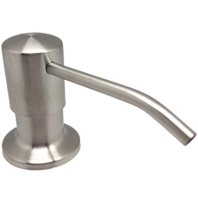 Ultimate Kitchen - Stainless Steel Sink Soap Dispenser (Satin) - 17 OZ Bottle – 3.15 Inch Threaded Tube for Granite Installs- WARRANTY: 5-year replacement warranty from: Kitchen-Classics