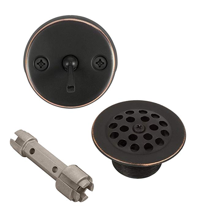 Bennington Trip Lever Bathtub Tub Drain Overflow Kit with Removal Tool, Oil Rubbed Bronze