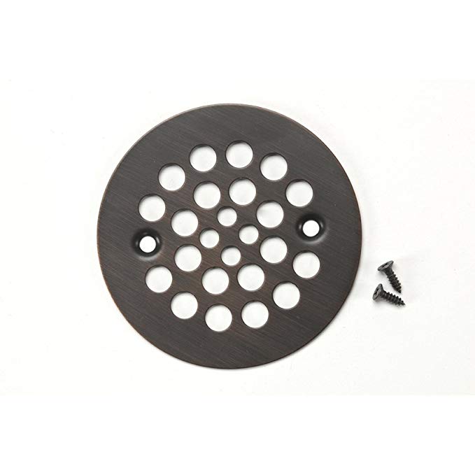 Premier Copper Products D-415ORB 4.25-Inch Round Shower Drain Cover, Oil Rubbed Bronze