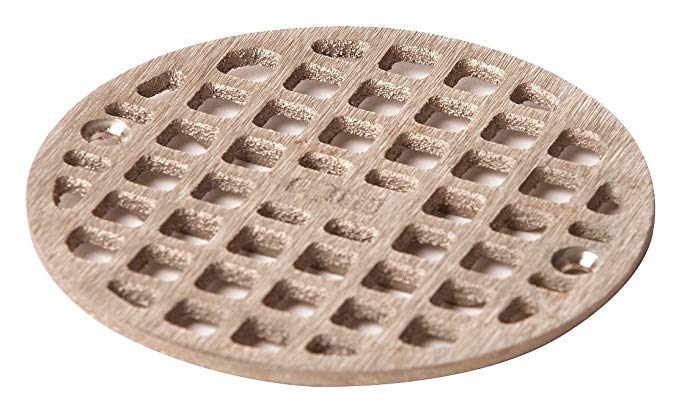 Floor Drain Grate, Round, 5-19/32 In Dia