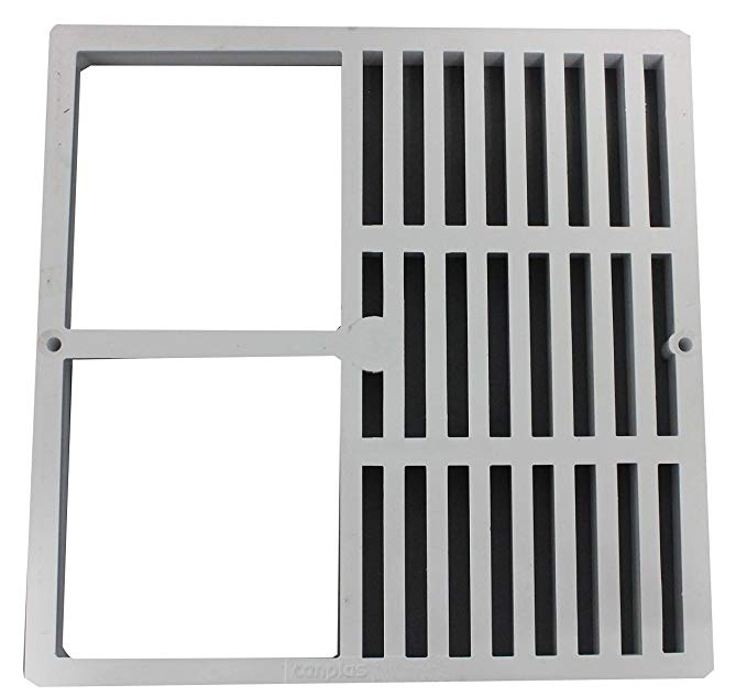 Endura 394712C 12-Inch by 12-Inch Half Grate Floor Sink Grate