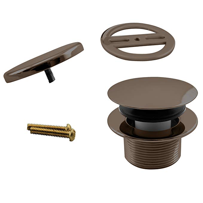 Westbrass Mushroom Tip-Toe Tub Trim Set with Floating Faceplate, Oil Rubbed Bronze, D398RK-12